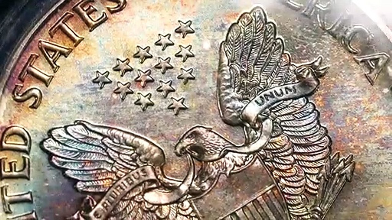 Toner Tuesday_ 1990 American Silver Eagle PCGS MS65 Surely Sherbet