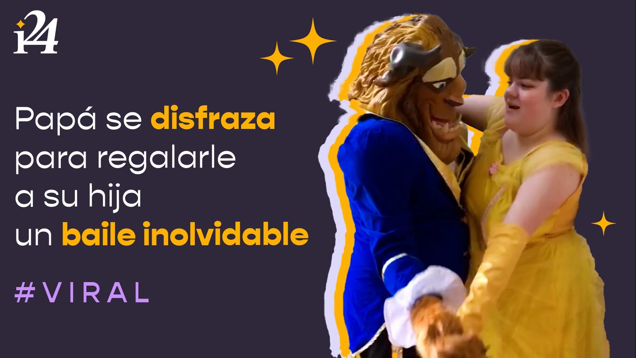Papá se disfraza de 'La Bestia' para regalarle a su hija un baile inolvidable