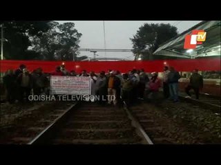 Rail Block Over Lifting Express Stoppage At Bamara Station, Sambalpur