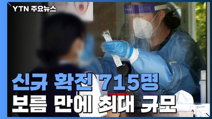코로나19 신규 확진 715명..."보름 만에 최대 규모" / YTN