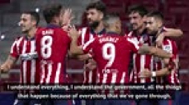 Hearing Atletico fans outside the ground made Simeone emotional