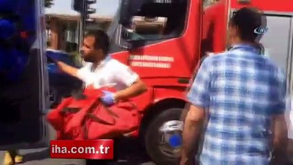 İşçi servisi kaza yaptı