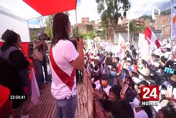 Keiko Fujimori denunció agresión durante mitin en Huaraz