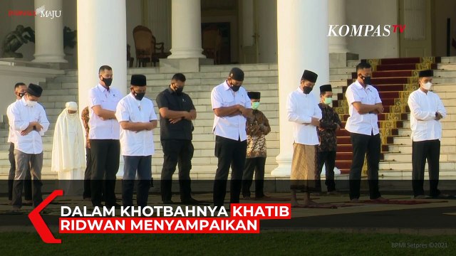 Momen Jokowi dan Ibu Iriana Salat Id, Dipimpin Anggota Paspampres