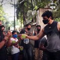 Sonu Sood Makes Fun Interaction With Media Outside His House And Distributes Lemon Water