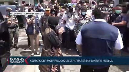 Keluarga Brimob Yang Gugur Di Papua Terima Bantuan Mensos