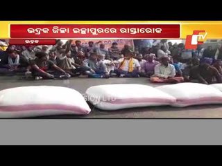 Bhadrak Farmers Block Road Over Paddy Procurement