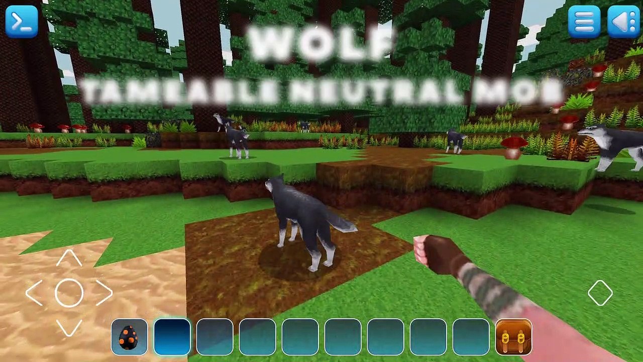 RealmCraft #MinecraftTutorials  How to Tame a Wolf? in Free Minecraft StyleGame