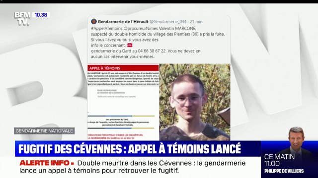 Cévennes: la gendarmerie lance un appel à témoin pour tenter de retrouver le fugitif