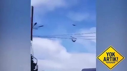 Drone ile havada hamak keyfi