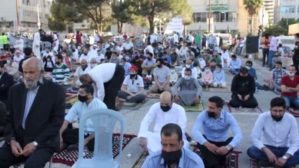 Ürdün'de bayram namazında Filistin için dua edildi