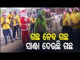 Santa Claus Distributes Trees In Odisha