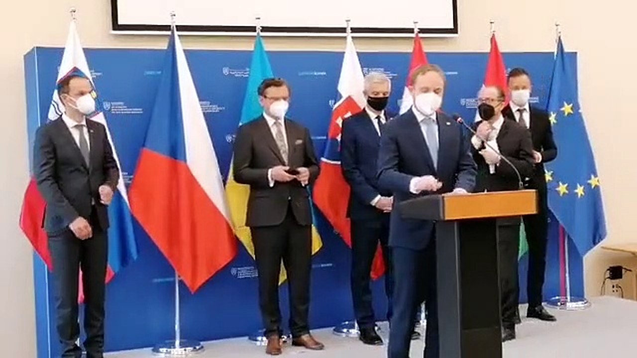 ZÁZNAM: Spoločná tlačová konferencia ministrov krajín C5 a Ukrajiny