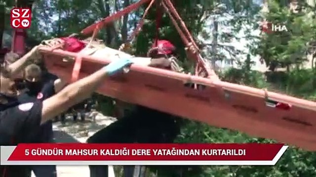 Yaşlı adam düştüğü dere yatağında 5 gün ölüm kalım mücadelesi verdi