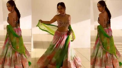 Devoleena Bhattacharjee लहंगा पहनकर बालकनी में नाचने लगी; Watch video | FilmiBeat