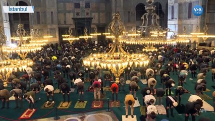 Ayasofya’daki Bayram Namazına Yoğun İlgi