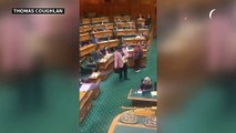 New Zealand MP performs brief haka in chamber before exit