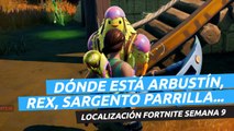 Dónde está Arbustin, Rex, Cocomandante y Sargento Parrilla en Fortnite temporada 6 - localizaciones semana 9