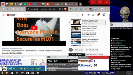 Nazi's on the Moon-UFO web videos from Secureteam10 + TPOM Breakdown by Paul ] - OT Chan Live-406-Pt3