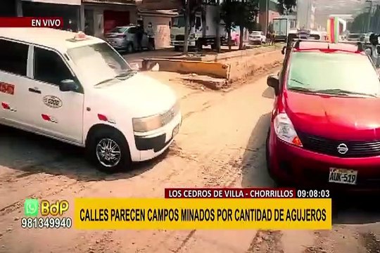 Chorrillos: enormes huecos en las pistas causan malestar a conductores y transeúntes