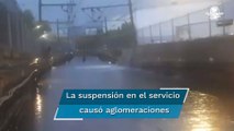 Línea A reanuda servicio tras inundación en vías por fuertes lluvias