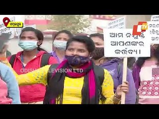 COVID19 Paramedical Staff In Sambalpur Go On Strike Demanding Regularisation Of Job