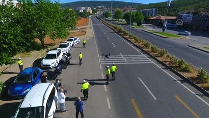Drone destekli trafik denetimi gerçekleştirildi