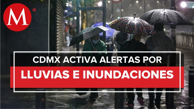 Activan alerta amarilla, naranja y roja en la CdMx por lluvias