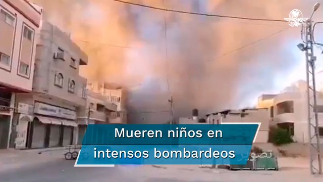 Suman 103 palestinos muertos por bombardeos israelíes, incluyendo 27 niños