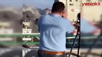 El-Şuruk Kulesi’nin vurulma anına ait yeni görüntüler ortaya çıktı