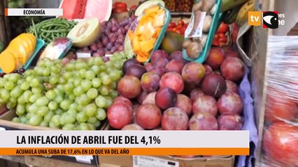 La inflación de abril fue del 4,1% y acumula una suba de 17,6% en lo que va del año