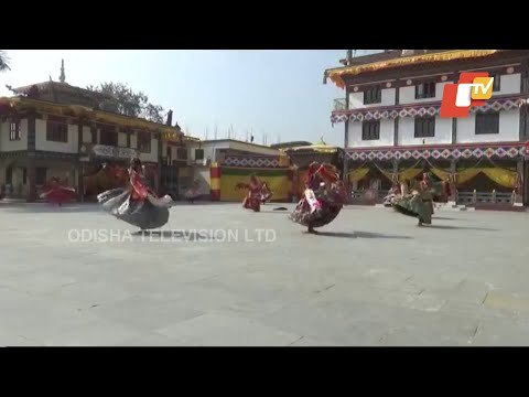 Cultural Dance Of Buddhist Monks In Bhutan, Monks Perform Dance For Liberation From Evil Spirits