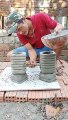 A great idea for your garden .Restore discarded plastic cans to make cement flower pots