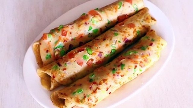 Spicy Crepe Paratha, 5 Mins Easy Breakfast Recipe, Easy Snacks Recipe,Instant Crepe Paratha