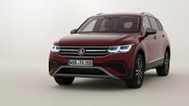 The new Volkswagen Tiguan Allspace Design in Red