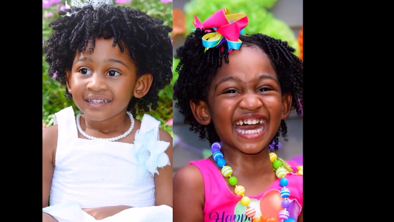 Kids Natural Back To School Hairstyles: The Plaited Up Do(Fast Hairstyle For Little Black Girls)