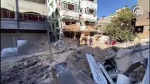 İsrail savaş uçakları, Gazze'nin orta ve güney kesimlerinde iki evi bombaladı