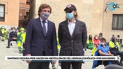 Santiago Segura pide en el pregón de San Isidro hacer un «botellón de gel hidroalcohólico»
