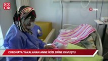 Coronaya yakalanan ikizler annesine kavuştu