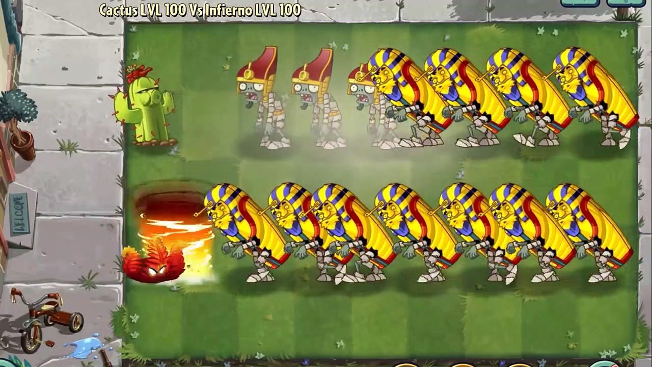 Plants Vs Zombies 2 Cactus Nivel 100 Vs Infierno Nivel 100 - PLANTS VS PLANTS # Cartoon Network Web