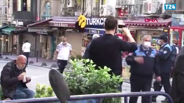 Zabıta ile seyyar satıcı kavgasına polis müdahalesi