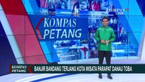 Alat Berat Bersihkan Lumpur dan Material Sisa Banjir Bandang di Kota Wisata Parapat Danau Toba