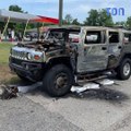 Un Hummer réduit en cendres après avoir fait le plein d’essence par crainte de pénurie