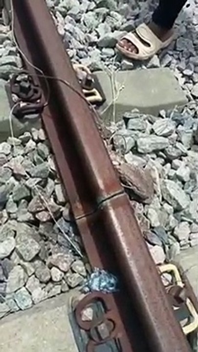 Unknown vandals destroys newly installed rail t...