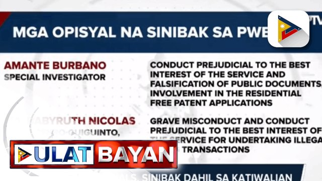 Apat na DENR officials, sinibak dahil sa katiwalian; ARTA, tumutulong sa LGUs para sa electronic governance