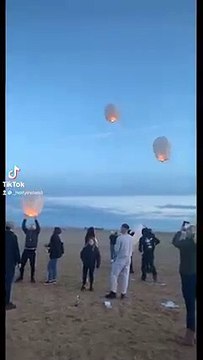 Lanterns released in St Annes in memory of Marshall Metcalfe