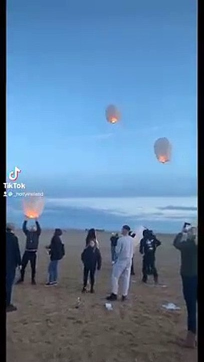 Lanterns released in St Annes in memory of Marshall Metcalfe