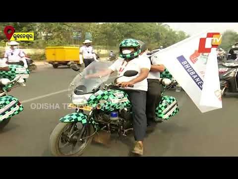 All Women Bike Rally Flagged Off In Bhubaneswar During Road Safety Month