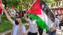 Cuma namazı çıkışı İsrail protestosu