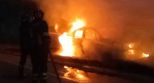 Santarcangelo di Romagna (RN) - Auto a Gpl in fiamme dopo incidente stradale (14.05.21)